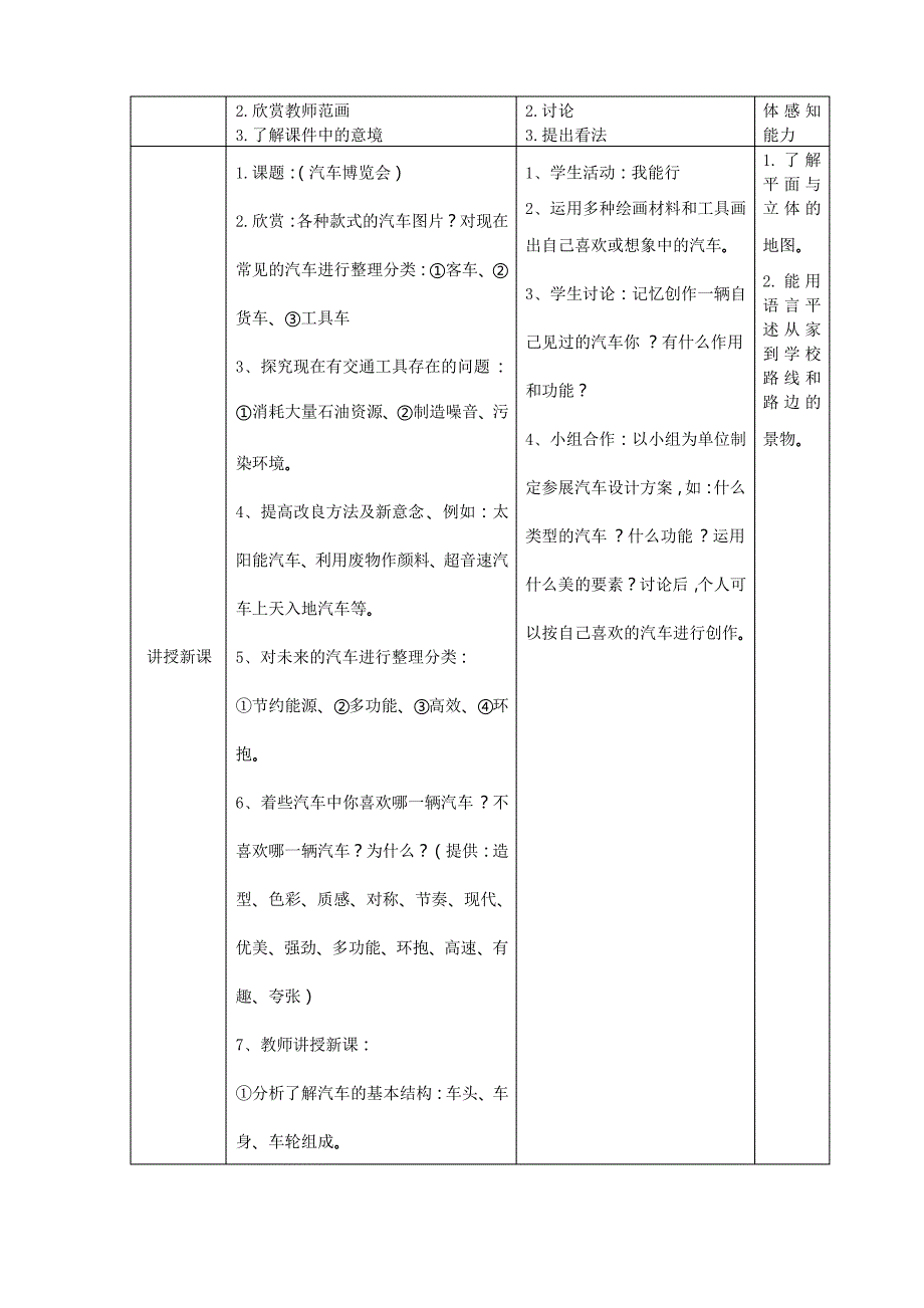 岭南版三年级下册美术教案第6课：汽车博览会_第2页