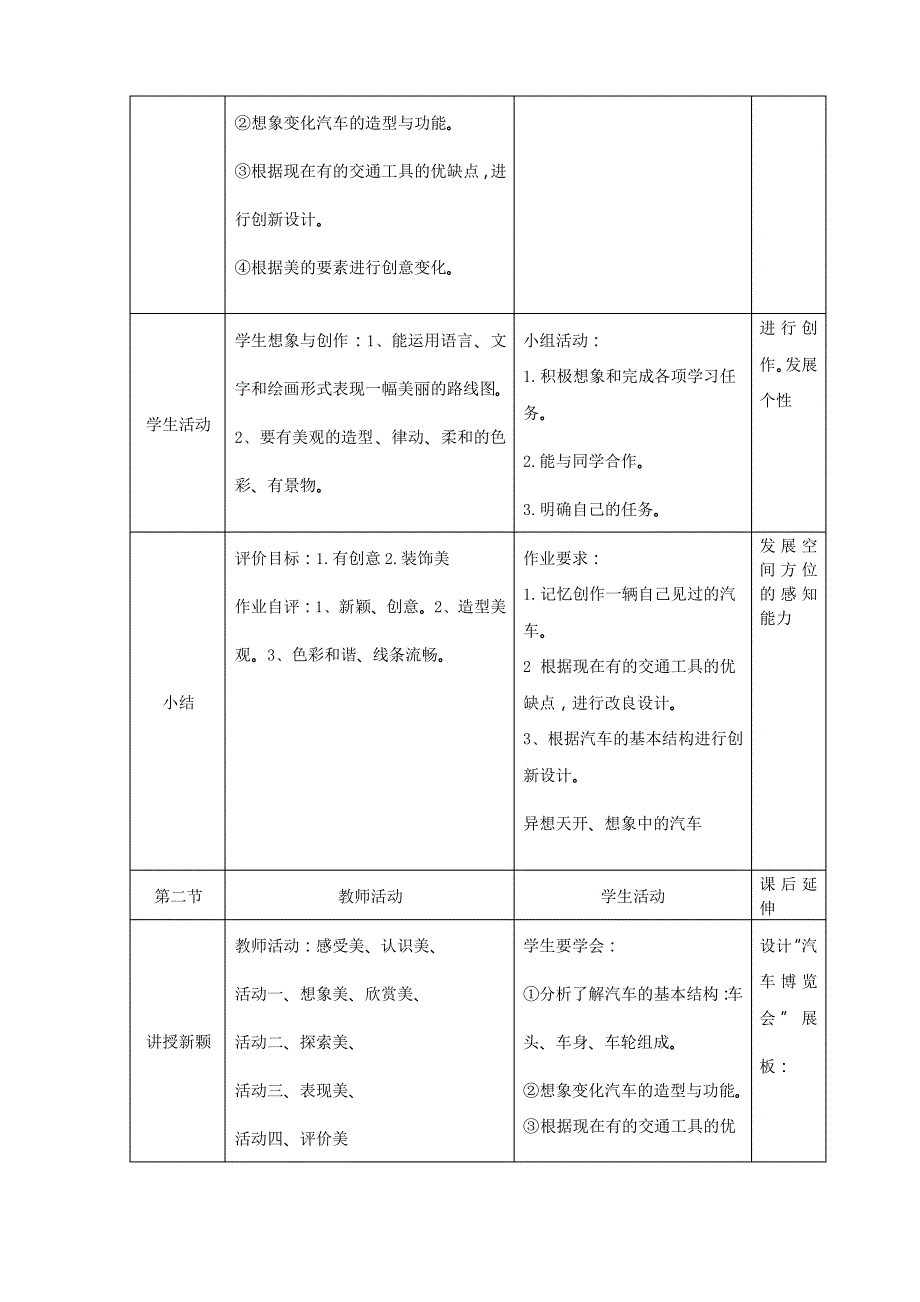 岭南版三年级下册美术教案第6课：汽车博览会_第3页