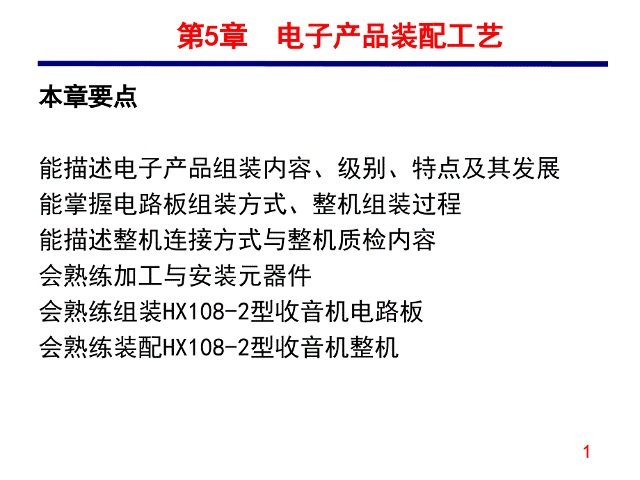 电子产品装配工艺PowerPoint 演示文稿_第1页