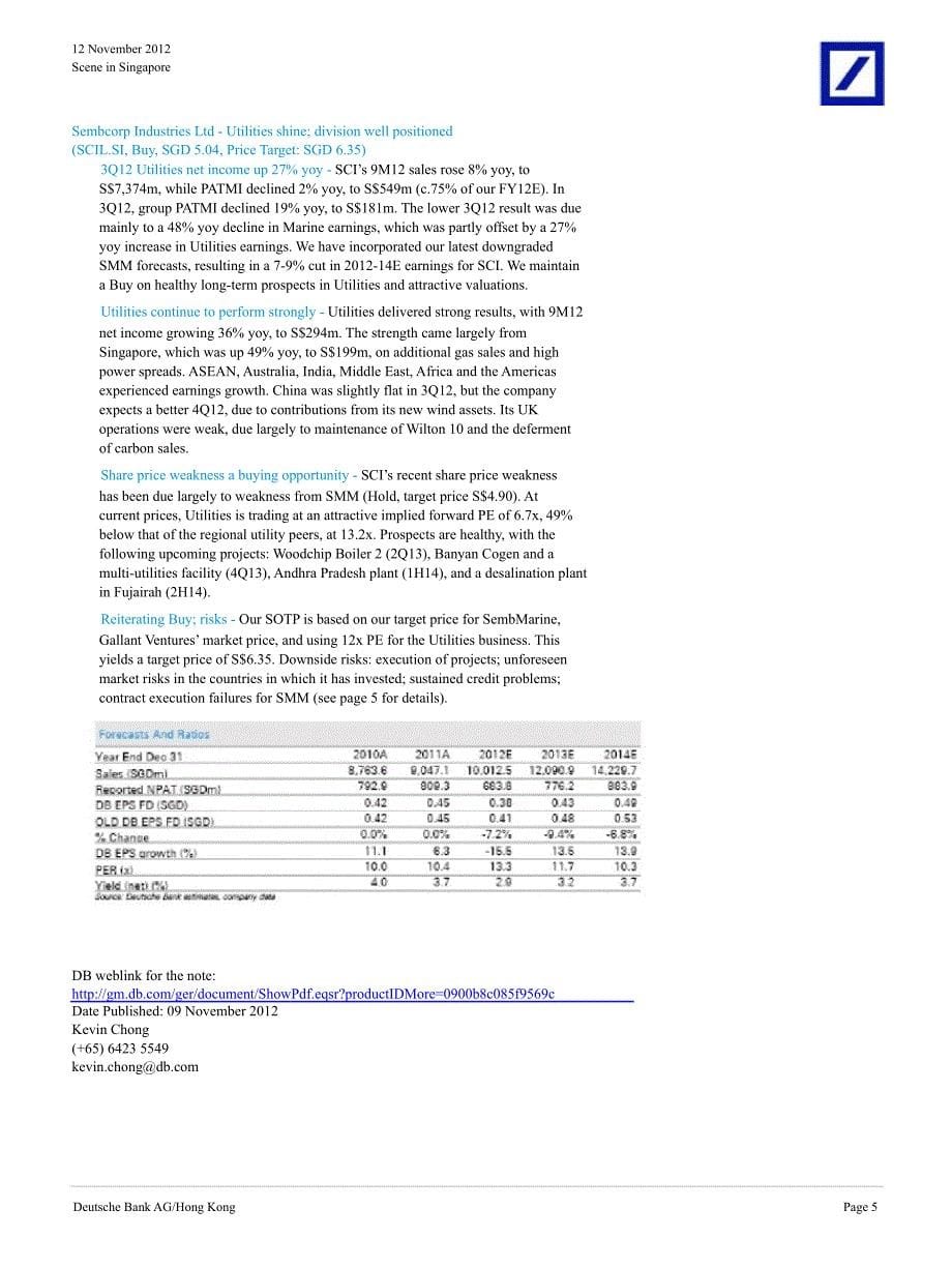 SCENEINSINGAPORE：RESULTS：SCI(=)WILMAR(+);GDPFORECASTS&amp;MORE...1112_第5页