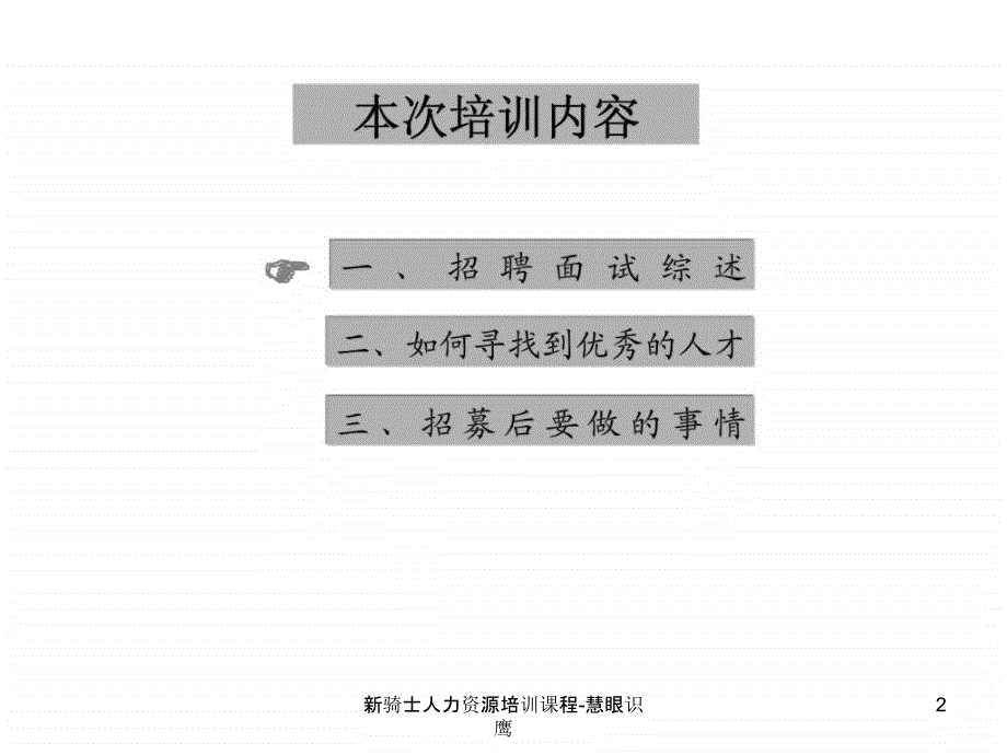 新骑士人力资源培训课程慧眼识鹰_第2页