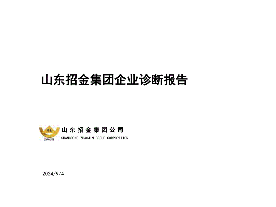 山东招金集团企业诊断报告_第1页