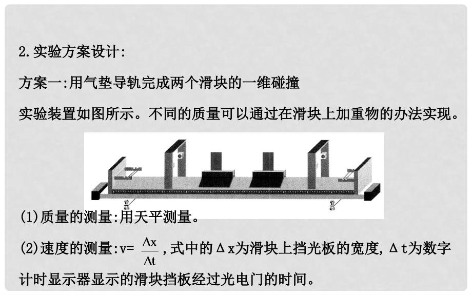 高中物理 第十六章 动量守恒定律 1 实验 探究碰撞中的不变量课件2 新人教版选修35_第4页