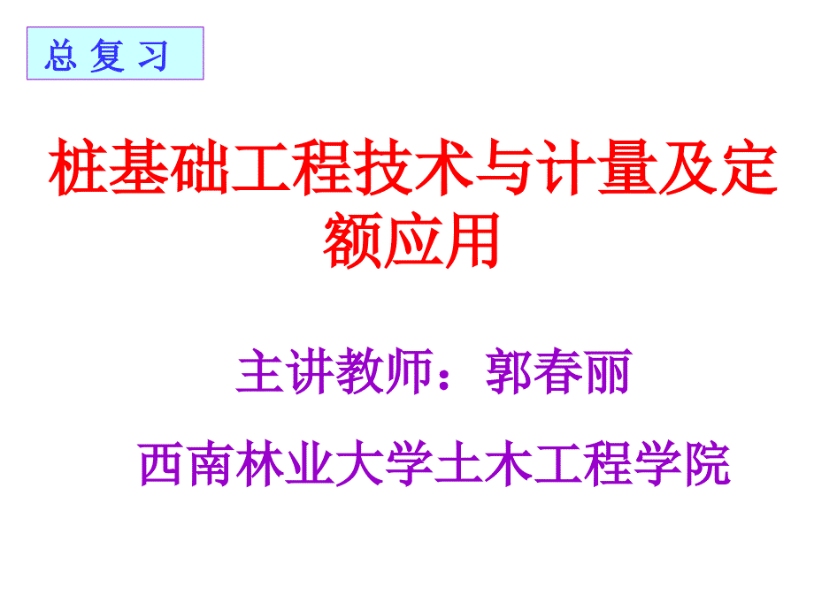 桩基础工程复习ppt课件_第1页