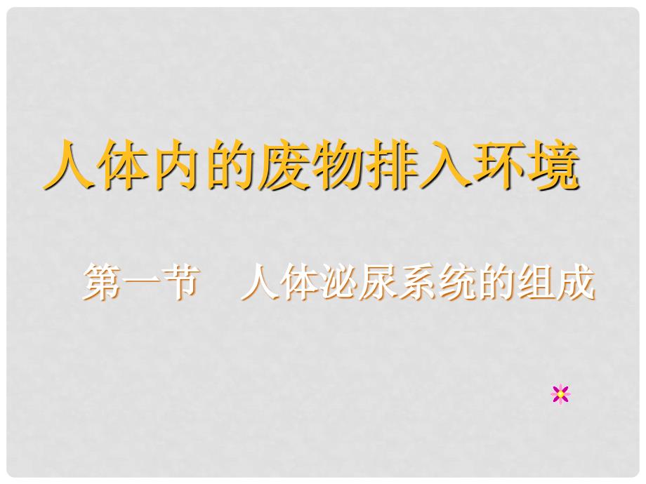 云南省西盟佤族自治县第一中学七年级生物下册《1.1.1 人体泌尿系统的组成》课件（2） 苏教版_第2页