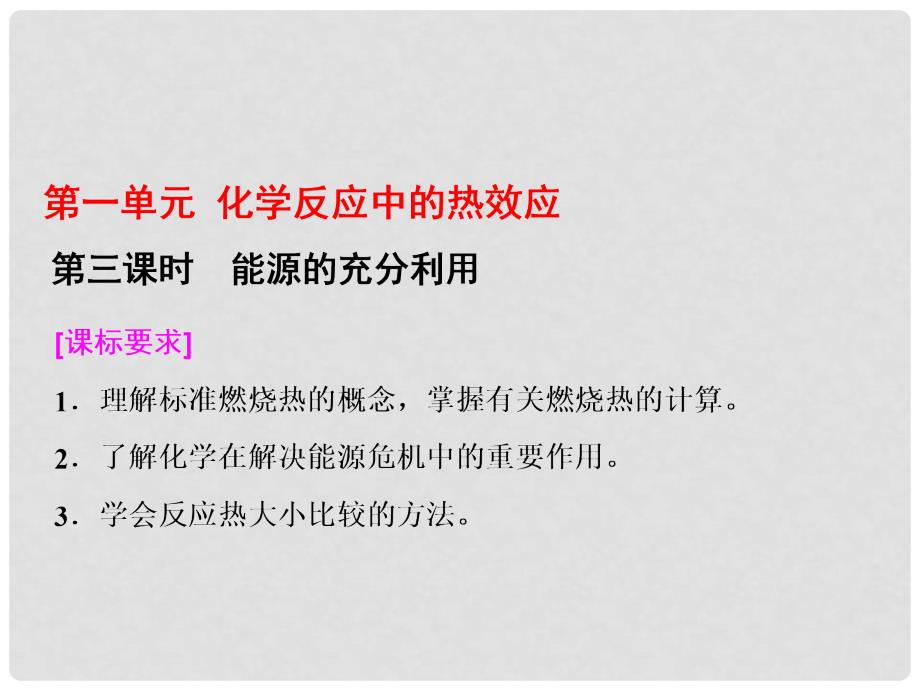 高中化学 专题1 化学反应与能量变化 第一单元 化学反应中的热效应（第3课时）能源的充分利用课件 苏教版选修4_第1页