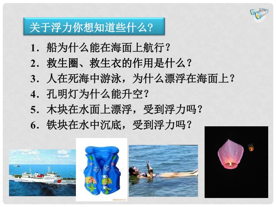 广东省佛山市顺德区八年级物理下册 10.1 浮力课件 （新版）新人教版_第4页