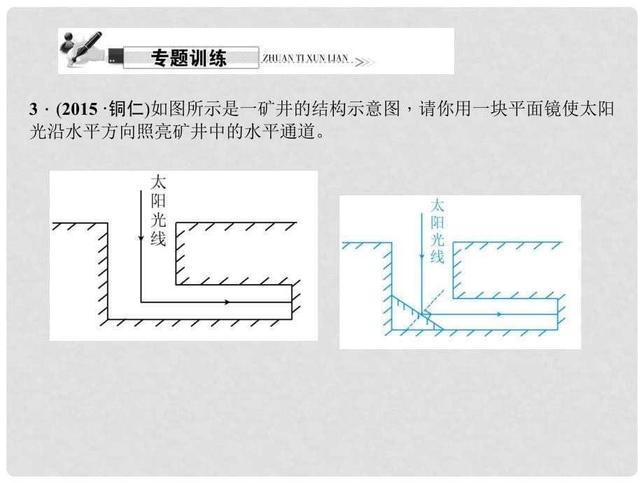 原八年级物理上册 第4章 光现象 专题二 光学作图习题课件 （新版）新人教版_第5页