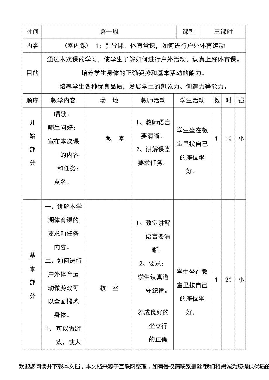 小学四年级下册体育教案(全册)142234_第1页