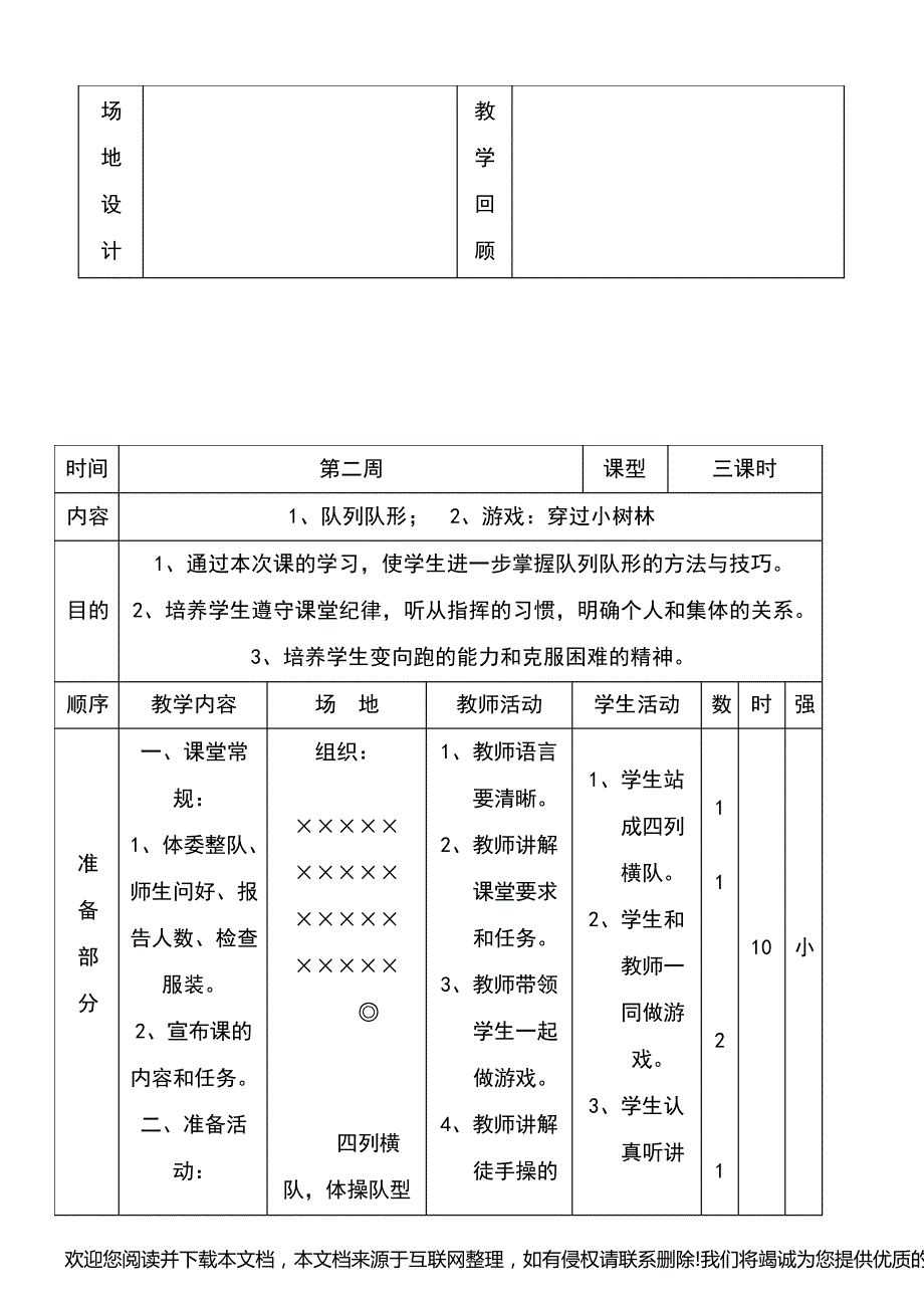 小学四年级下册体育教案(全册)142234_第4页