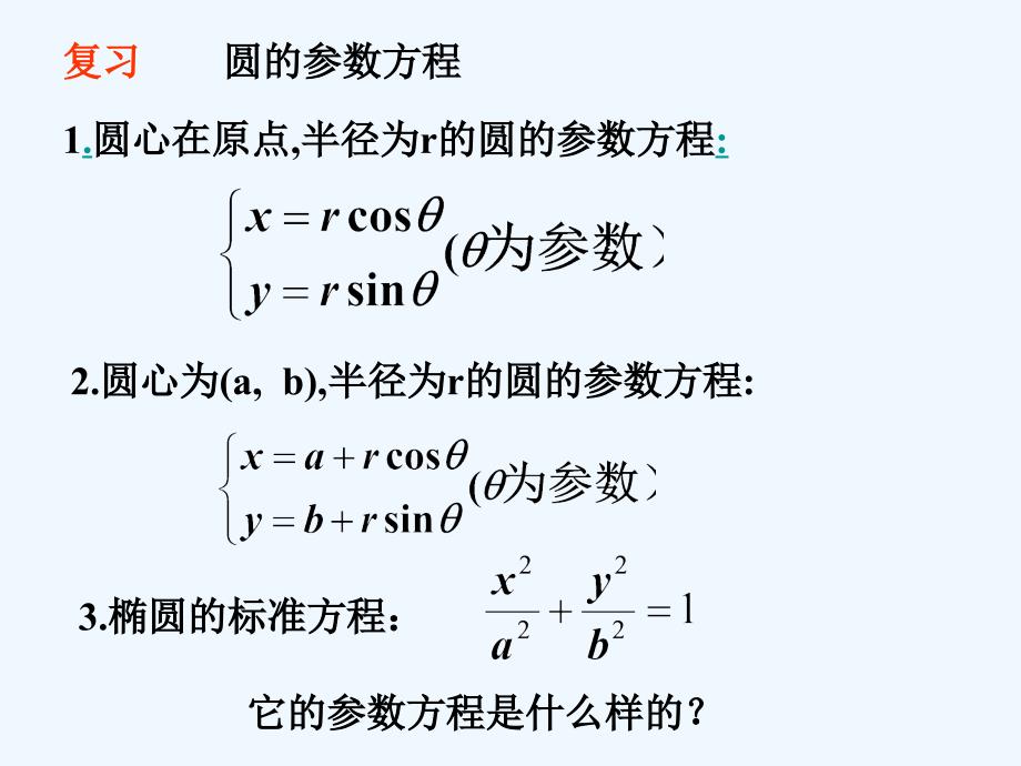 优质课一等奖选修4-4第二讲参数方程(圆锥曲线的参数方程)课件_第4页