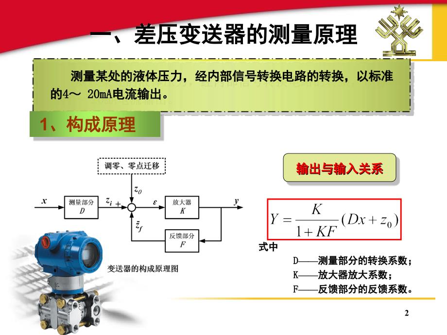 差压变送器原理及操作课堂PPT_第2页