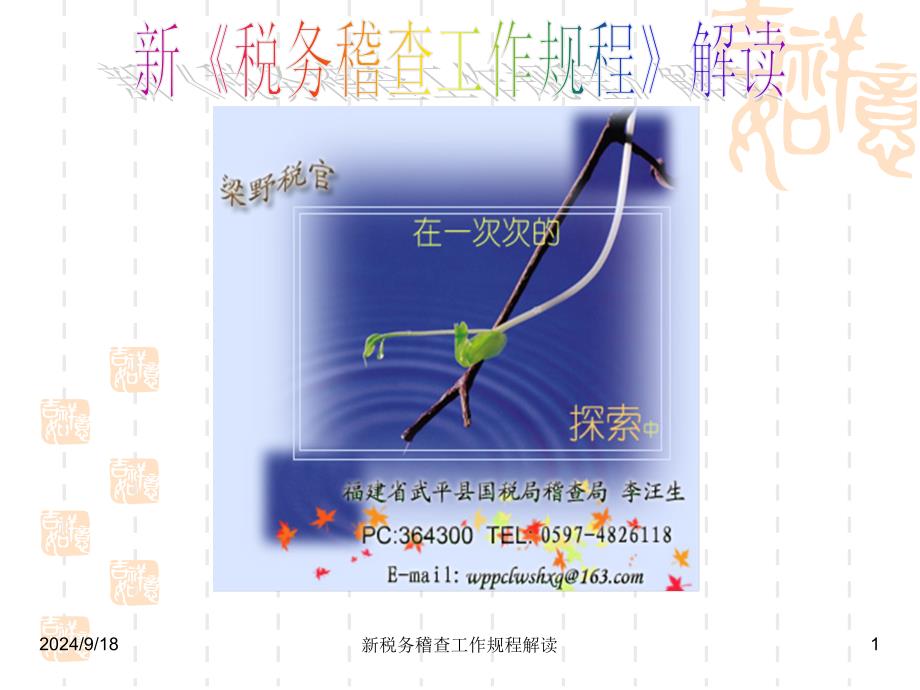 新税务稽查工作规程解读课件_第1页