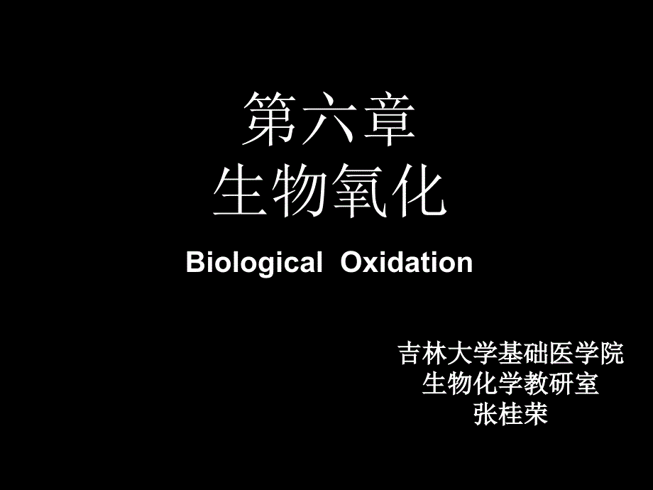 生物化学教学课件：第八章 生物氧化_第1页