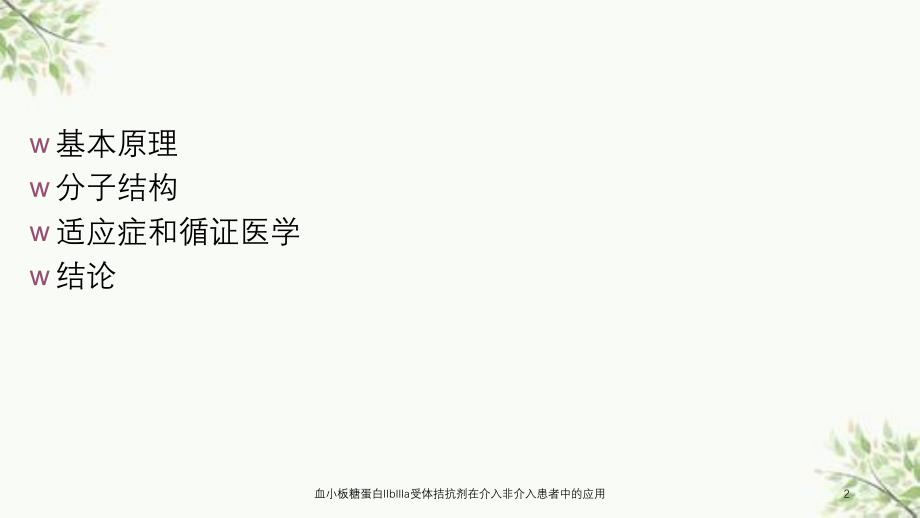 血小板糖蛋白IIbIIIa受体拮抗剂在介入非介入患者中的应用课件_第2页