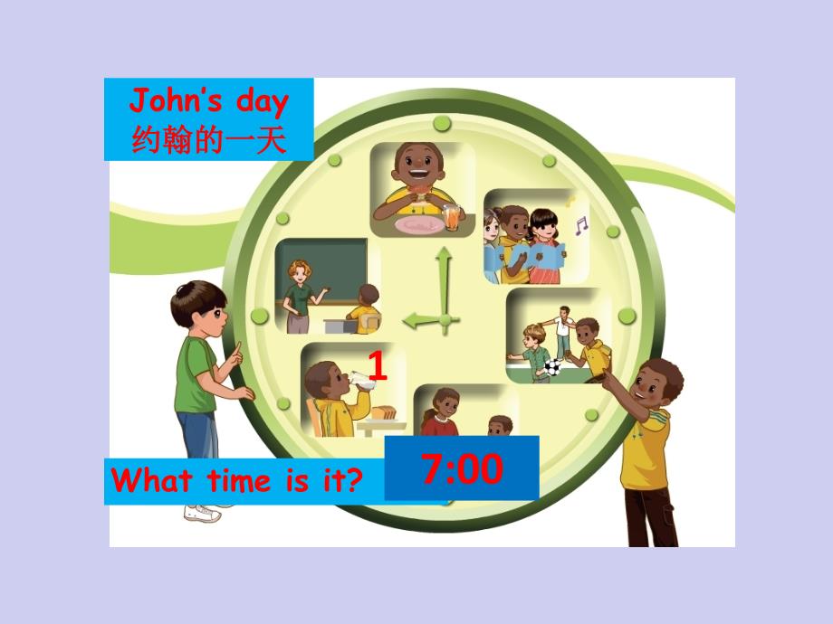 四年级下册英语课件-Unit2 What time is it Part A ｜ 人教（PEP)(2014秋）(共22张PPT)_第3页