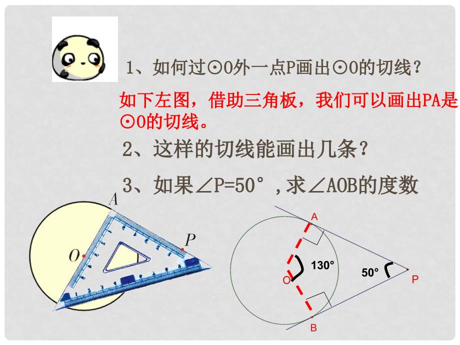 九年级数学上册 24.2.2 直线和圆的位置关系 第3课时 切线长定理课件 （新版）新人教版_第2页