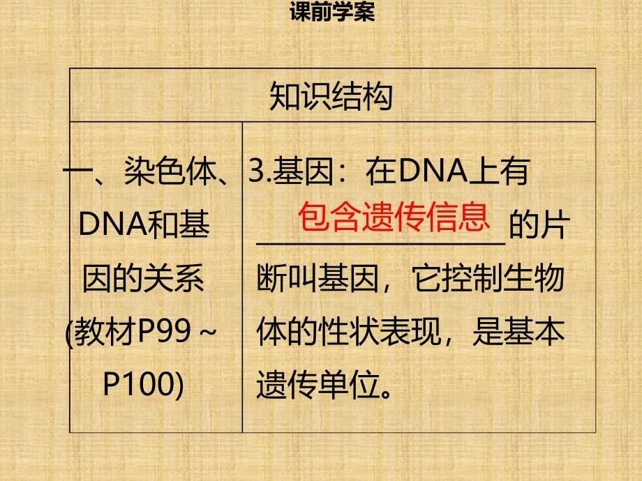 初中八年级生物上册第六单元第20章第2节性状遗传的物质基础习题名师优质课件新版北师大版_第5页