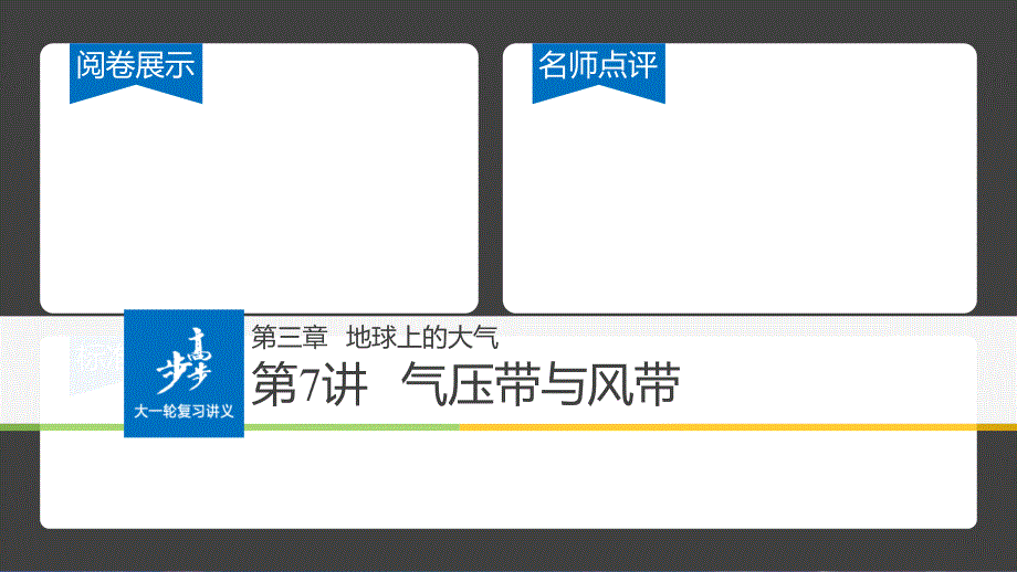 高考地理一轮复习 第3章 地球上的水 第7讲 气压带与风带课件（必修1）_第1页
