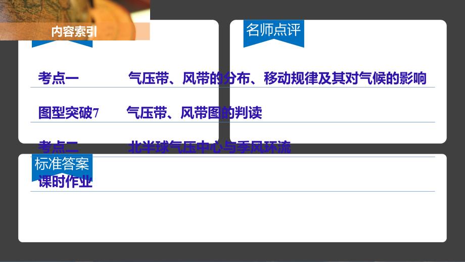 高考地理一轮复习 第3章 地球上的水 第7讲 气压带与风带课件（必修1）_第2页