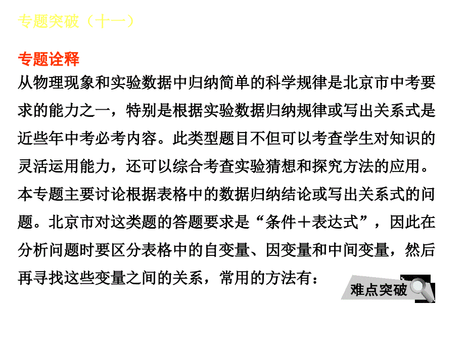 北京市中考物理 专题突破十一 归纳规律结论题课件_第2页