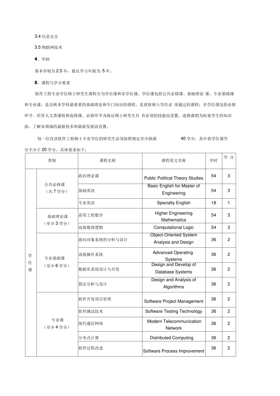 培养方案北京邮电大学软件学院_第2页