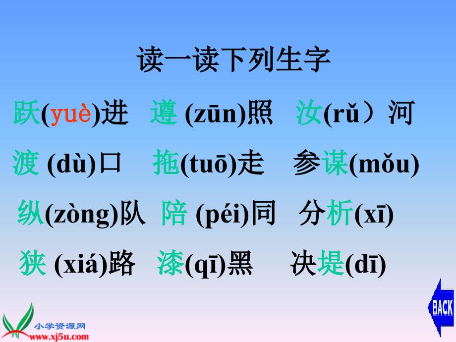 教科版五年级上册千里跃进大别山_第4页