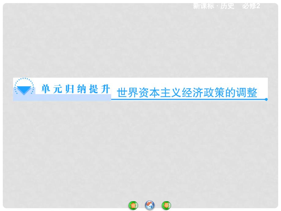 高中历史 世界资本主义经济政策的调整单元归纳提升 新人教版必修2_第1页