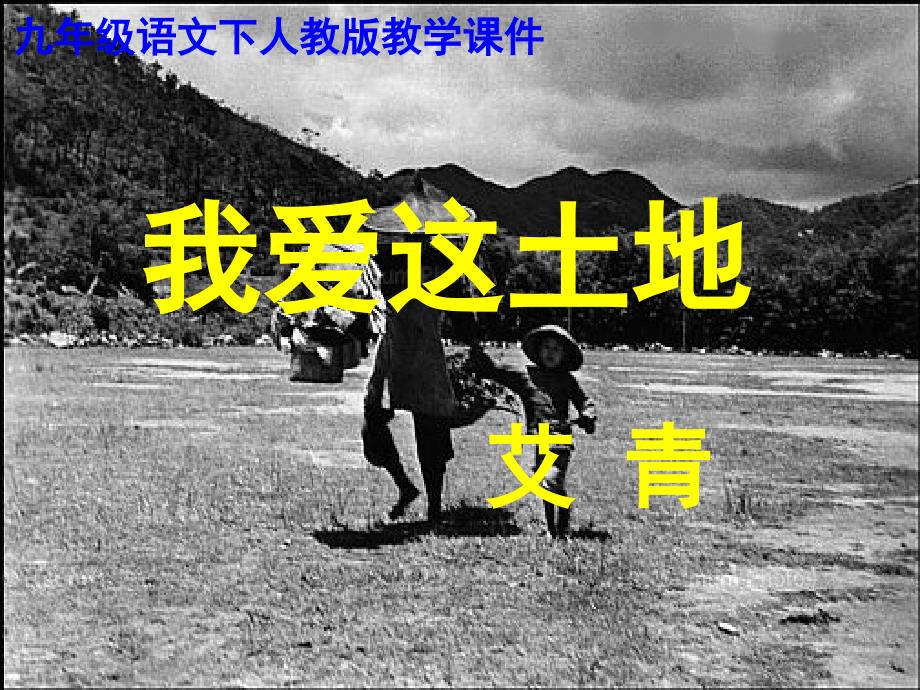 九年级语文下册诗两首我爱这土地乡愁优秀课件63页人教新课标版_第1页