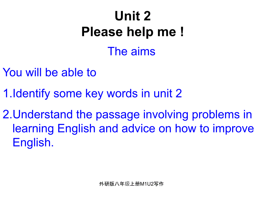 外研版八年级上册M1U2写作课件_第1页