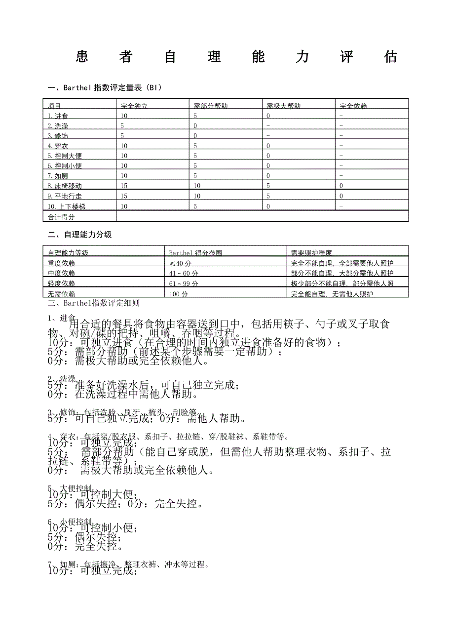 患者自理能力评估_第2页