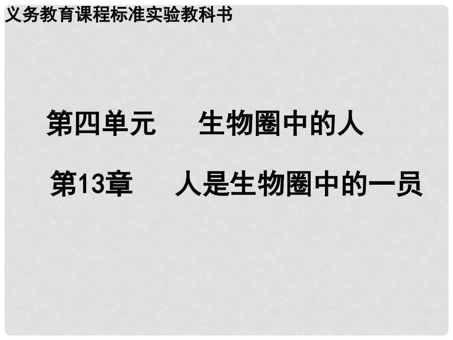 河南省洛阳市第二外国语学校七年级生物上册《保护生物圈—从自我做起》课件 新人教版_第1页