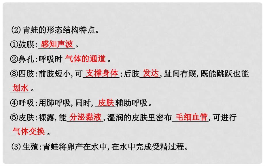 八年级生物上册 探究导学课型 5.1.5 两栖动物和爬行动物课件 （新版）新人教版_第4页