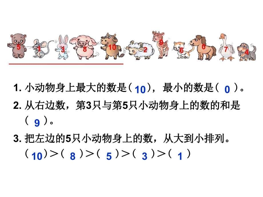 一年级上册6～10的认识和加减法《整理和复习》课件(1)_第5页