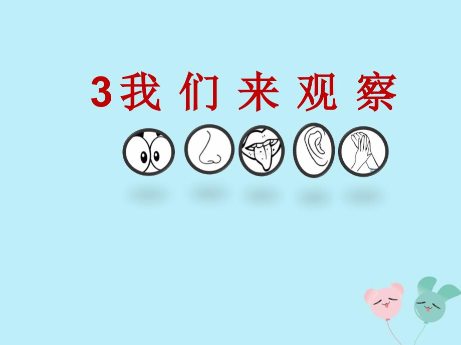 【最新】一年级科学上册 第一单元 认识大自然 3 我们来观察课件4 （新版）粤教版-（新版）粤教版小学一年级上册自然科学课件_第1页