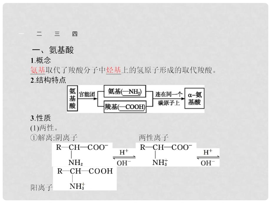 高中化学 第二章 官能团与有机化学反应 烃的衍生物 2.4 羧酸氨基酸和蛋白质2课件 鲁科版选修5_第3页