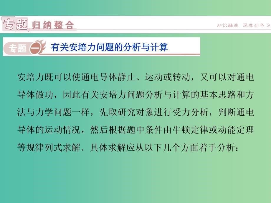 高中物理 第三章 磁场本章优化总结课件 新人教版选修3-1.ppt_第5页