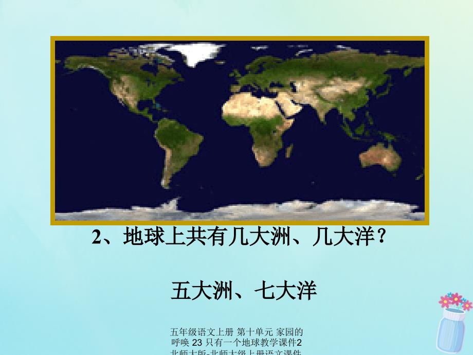 最新五年级语文上册第十单元家园的呼唤23只有一个地球教学课件2_第4页