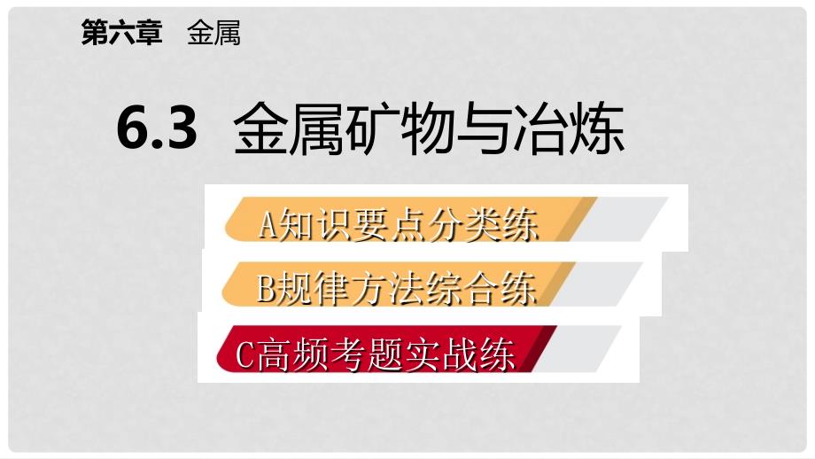 九年级化学下册 第六章 金属 6.3 金属矿物与冶炼同步练习课件 （新版）粤教版_第2页