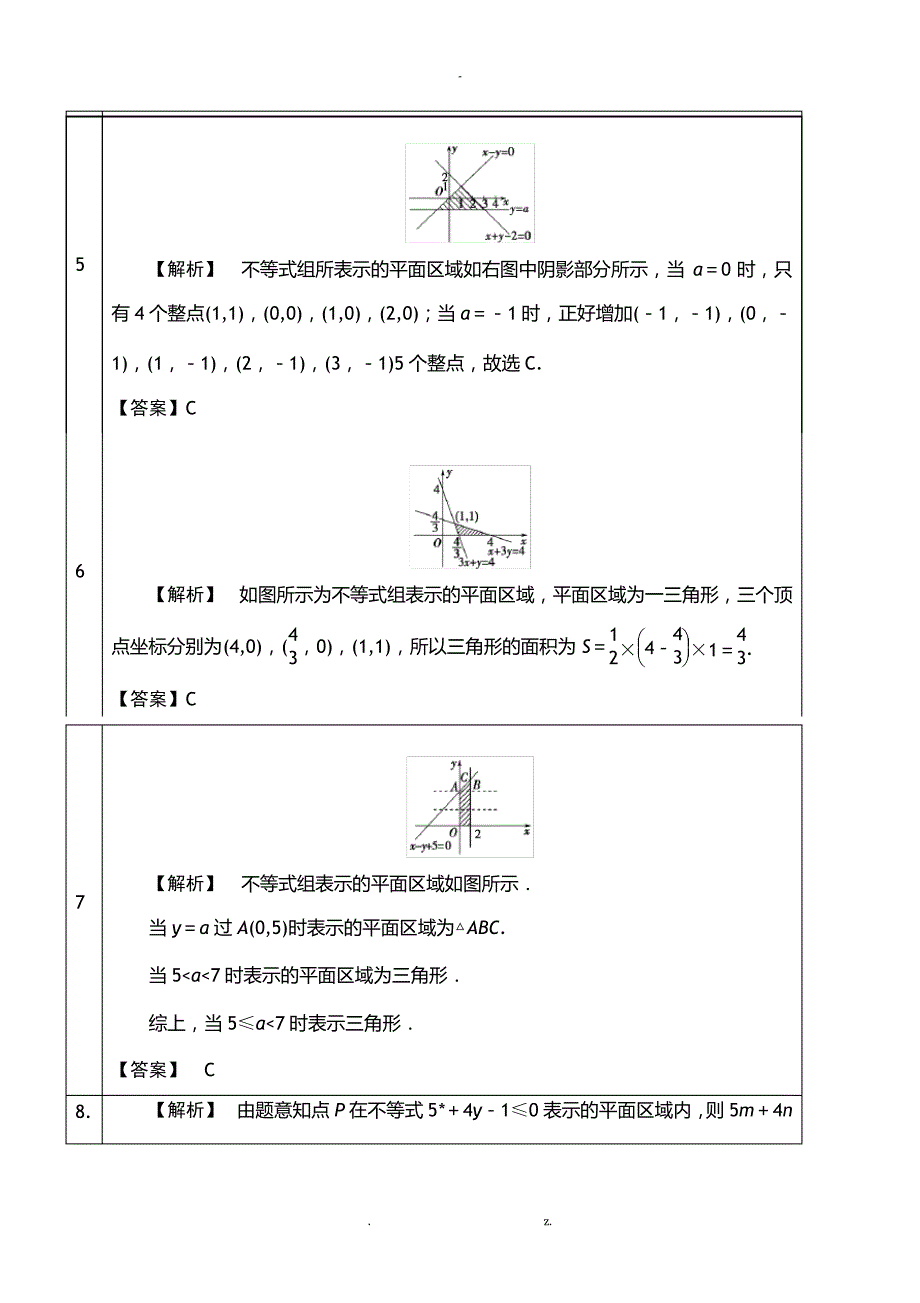 二元一次不等式组与平面区域第一课时习题有答案_第4页