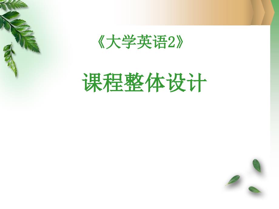 新编实用英语课程设计_第1页