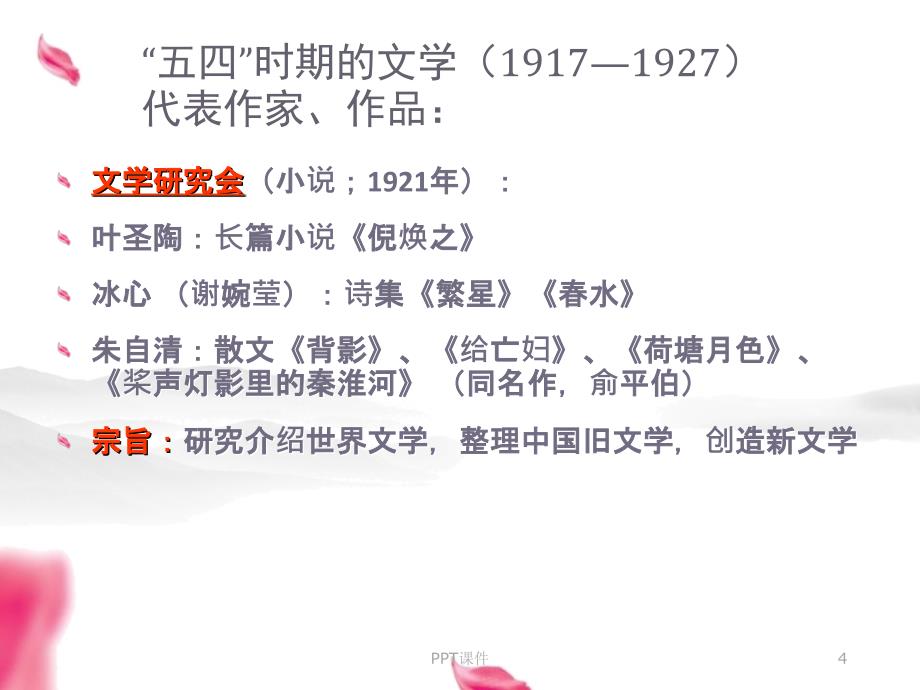 中国现当代文学史课件_第4页