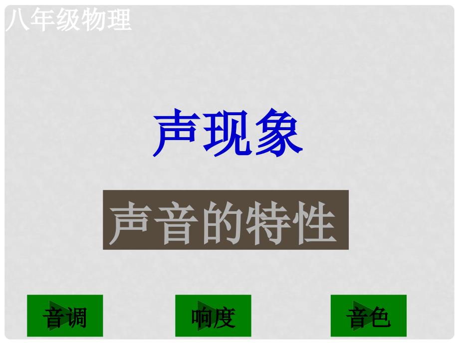 广东省湛江一中锦绣华景学校八年级物理上册《声音的特性》课件 新人教版_第1页