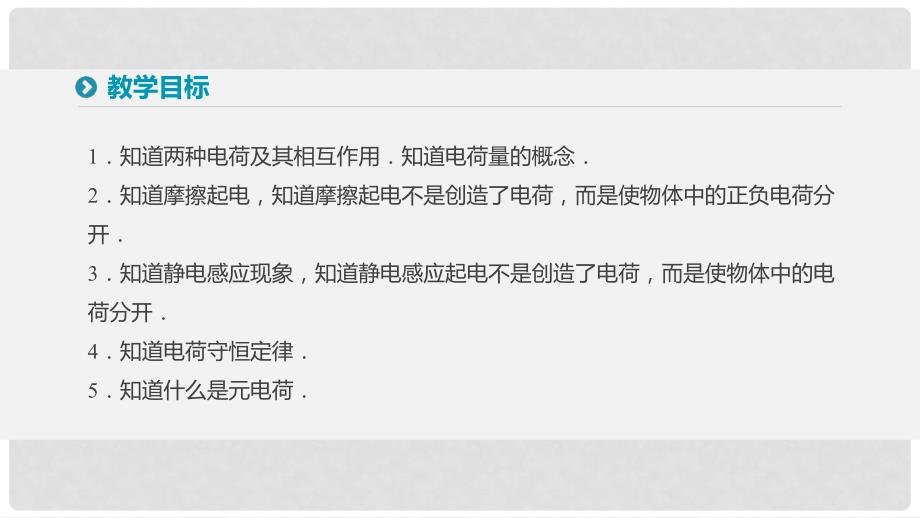 高中物理 第一章 静电场 1 电荷及其守恒定律课件课件 新人教版选修31_第2页