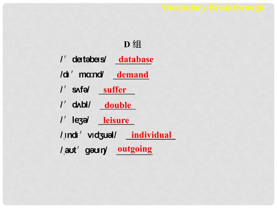 高中英语 Module 2 Vocabulary Breakthrough课件 外研版必修5_第4页