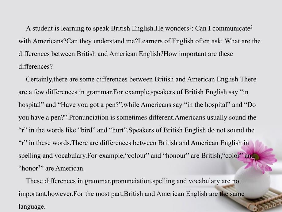 高中英语 ModuleBritish and American English Section Ⅰ Introduction,Reading &amp; Vocabulary课件 外研版必修5[共48页]_第2页