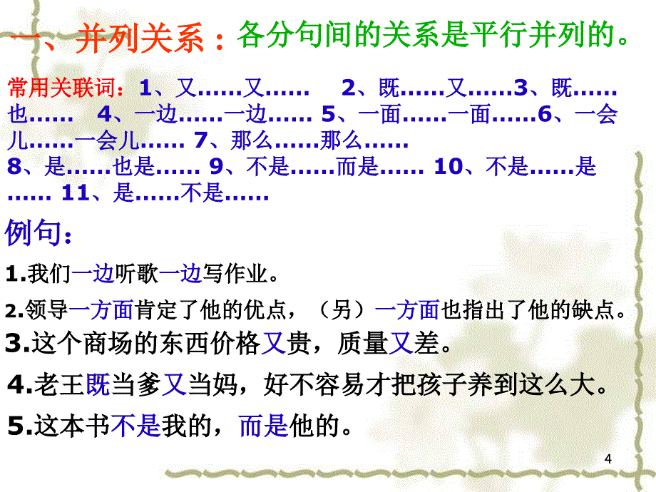 小学六年级语文关联词总复习课堂PPT_第4页