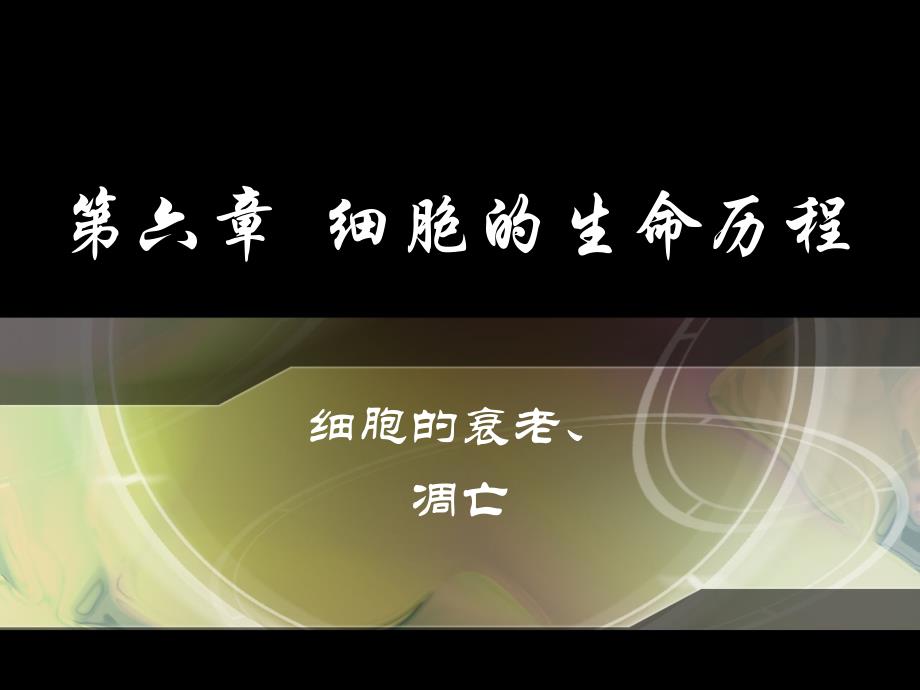 1_细胞的衰老和凋亡_课件1_第1页