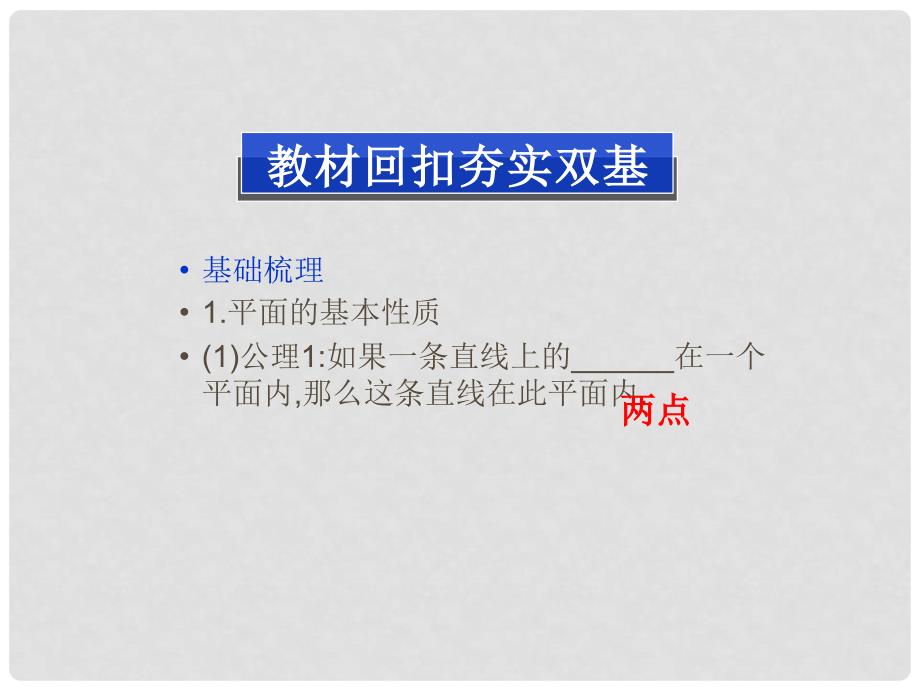 高考数学总复习 （教材回扣夯实双基+考点突破+瞭望高考）第八章第3课时 空间点、直线、平面之间的位置关系课件_第2页