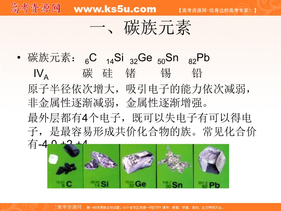 2010届高考化学复习课件：碳族元素.ppt_第3页